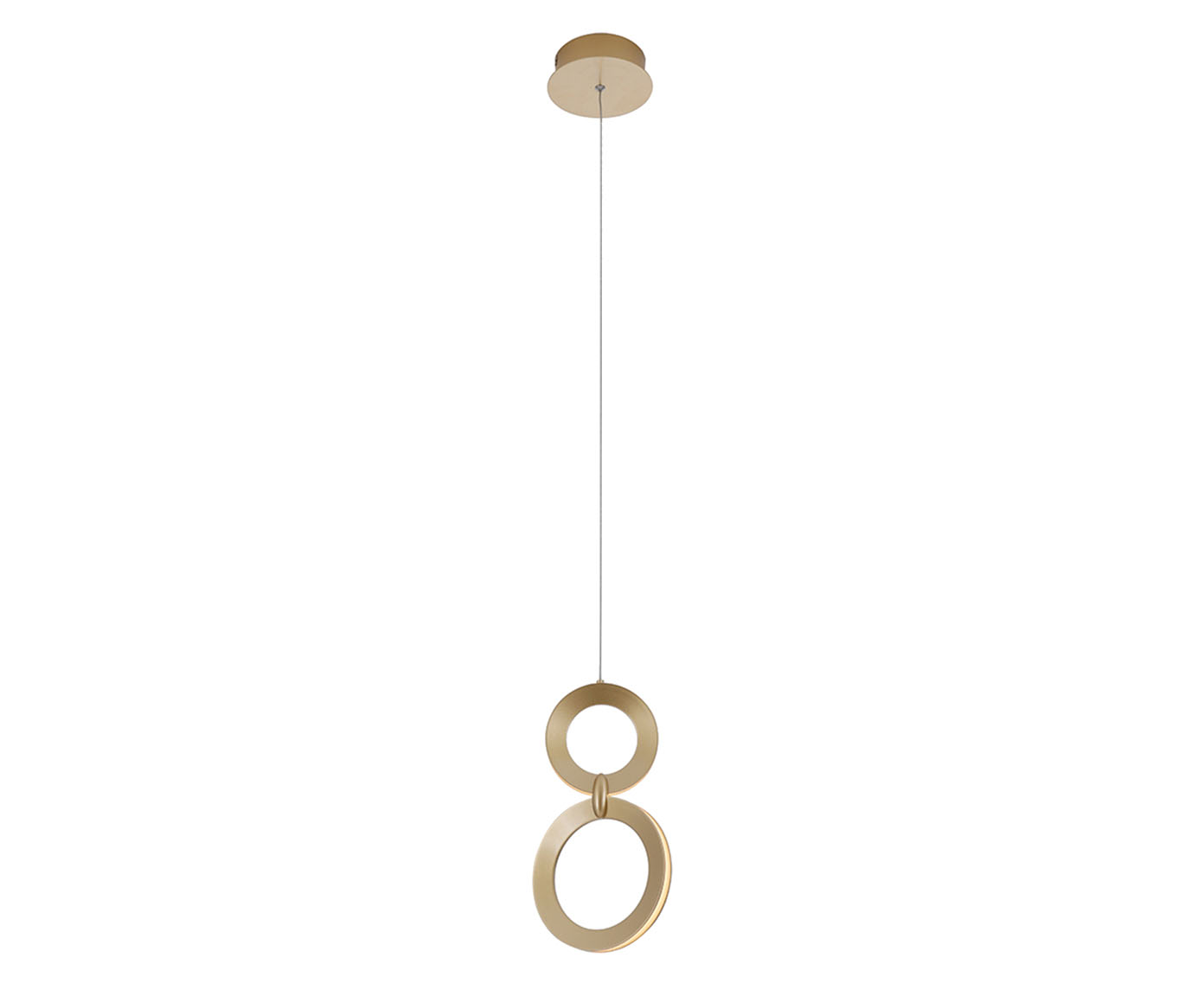 Pendente Ginga Dourado e Branco Bivolt image number 0