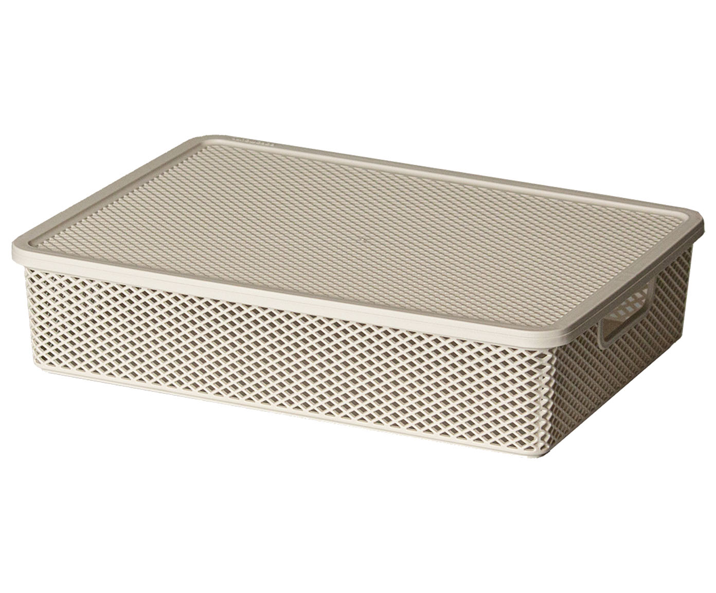 Cesto Organizador com Tampa Linea Creme image number 0