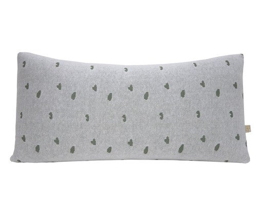 Almofada Dupla Face Lince Verde Oliva e Branco image number 0