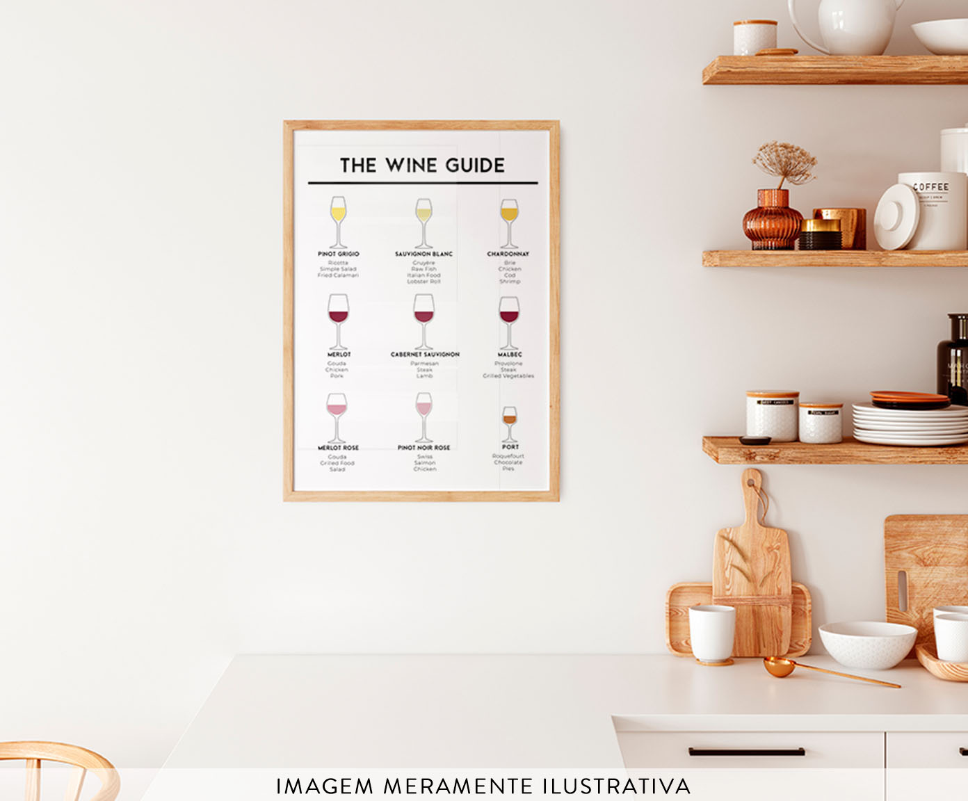 Quadro The Wine Guide com Moldura em Madeira image number 2