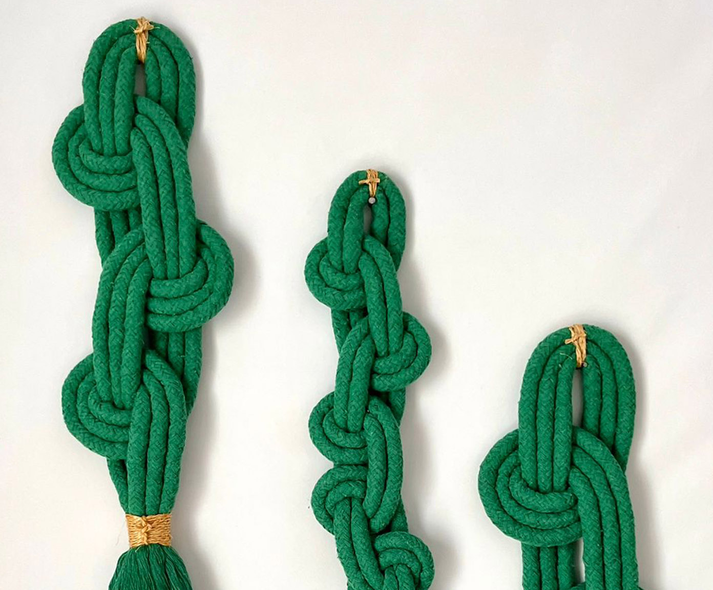 Trio de Adornos Curve, Chain & Style - Verde Bandeira image number 3