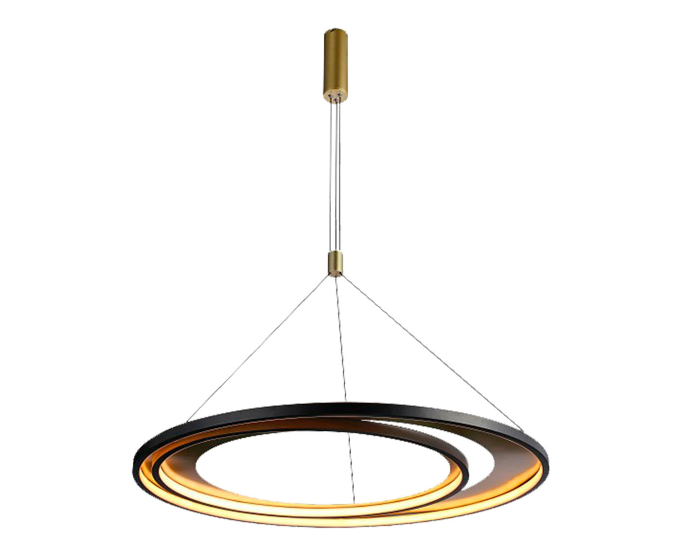 Pendente Loop Preto e Dourado Bivolt image number 1
