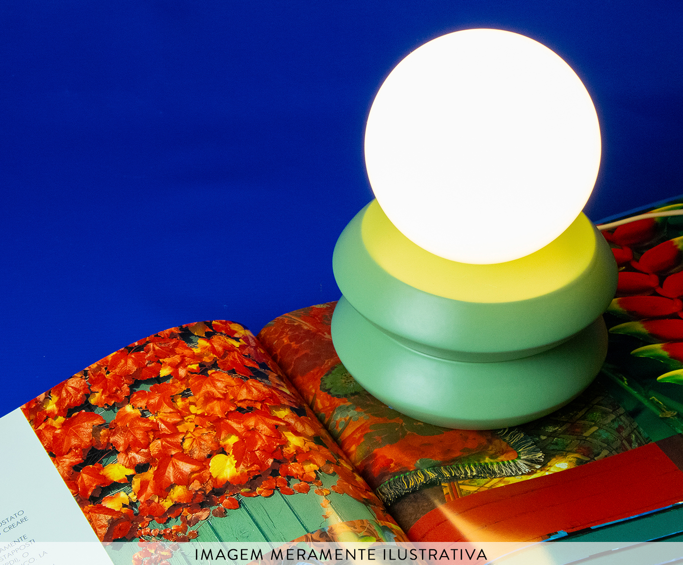 Lumin&aacute;ria de Mesa Trenzin 1 Verde image number 1