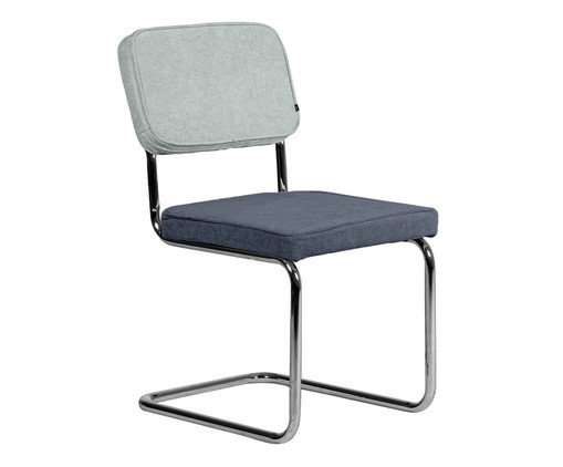 Cadeira Cesca em Veludo Cotel&ecirc; Verde e Azul image number 0