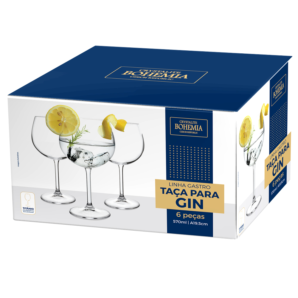 Jogo de Ta&ccedil;as para Gin Gastro em Cristal Ecol&oacute;gico image number 3