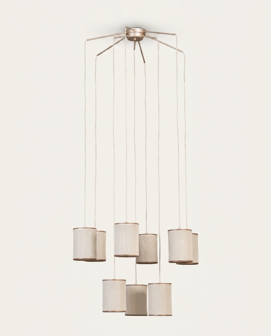 Lustre Apollo 9 Lampadas Castanho - Bivolt - image 0