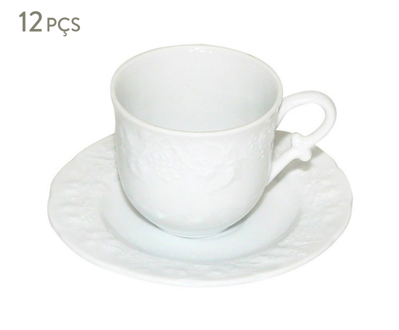 Jogo de X&iacute;caras para Ch&aacute; com Pires em Porcelana Limoges Vendange image number 0