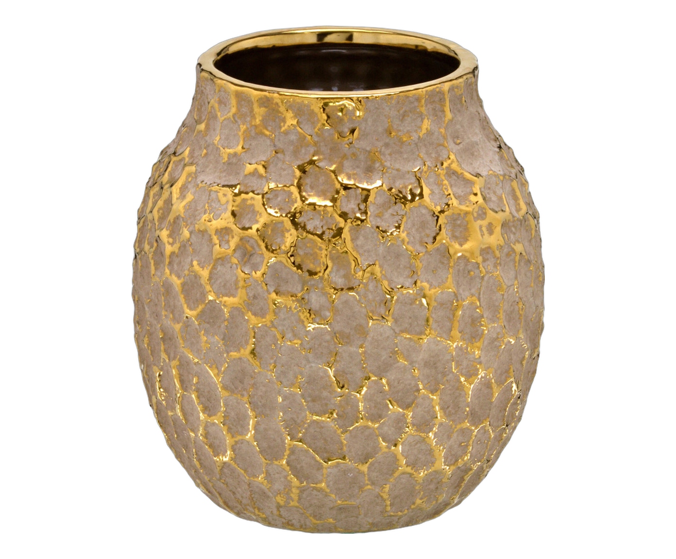Vaso Decorativo Sorell Dourado e Marrom image number 0