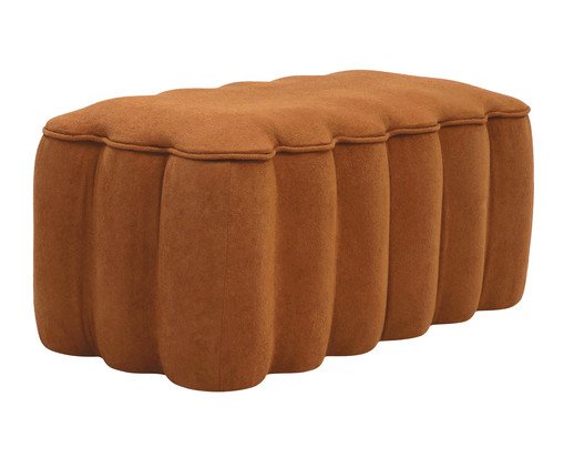 Puff Ret&acirc;ngular Boucle Pitanga Terracota image number 0