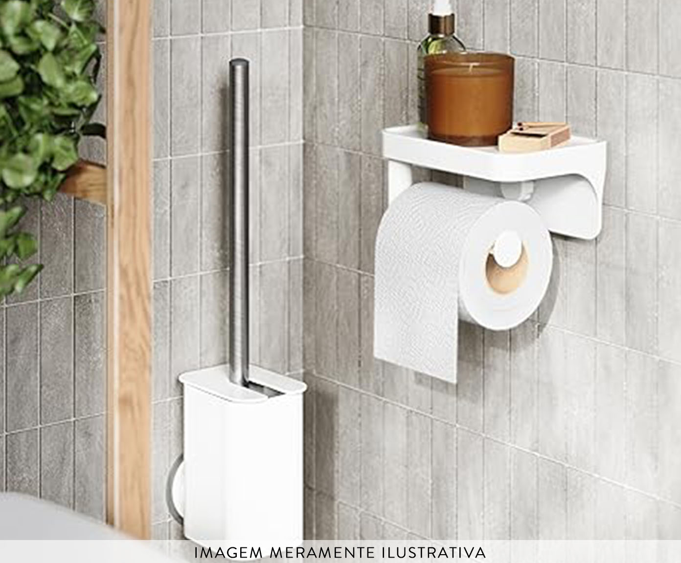 Flex Adhesive Tp Holder Shelf Branco image number 3