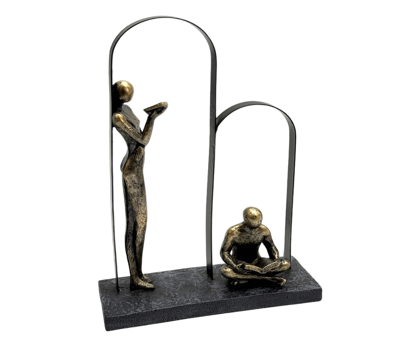 Escultura Decorativa Refer&ecirc;ncia Chumbo e Dourado image number 0