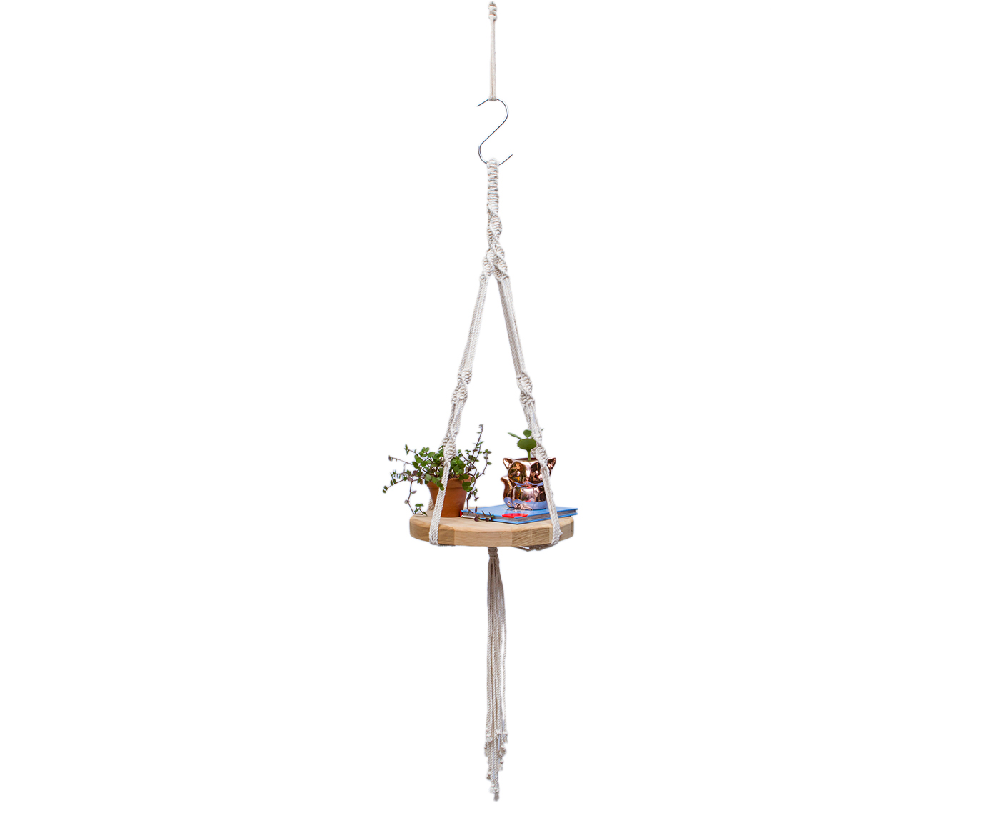 Hanger em Macram&ecirc; Shelf Cru image number 3
