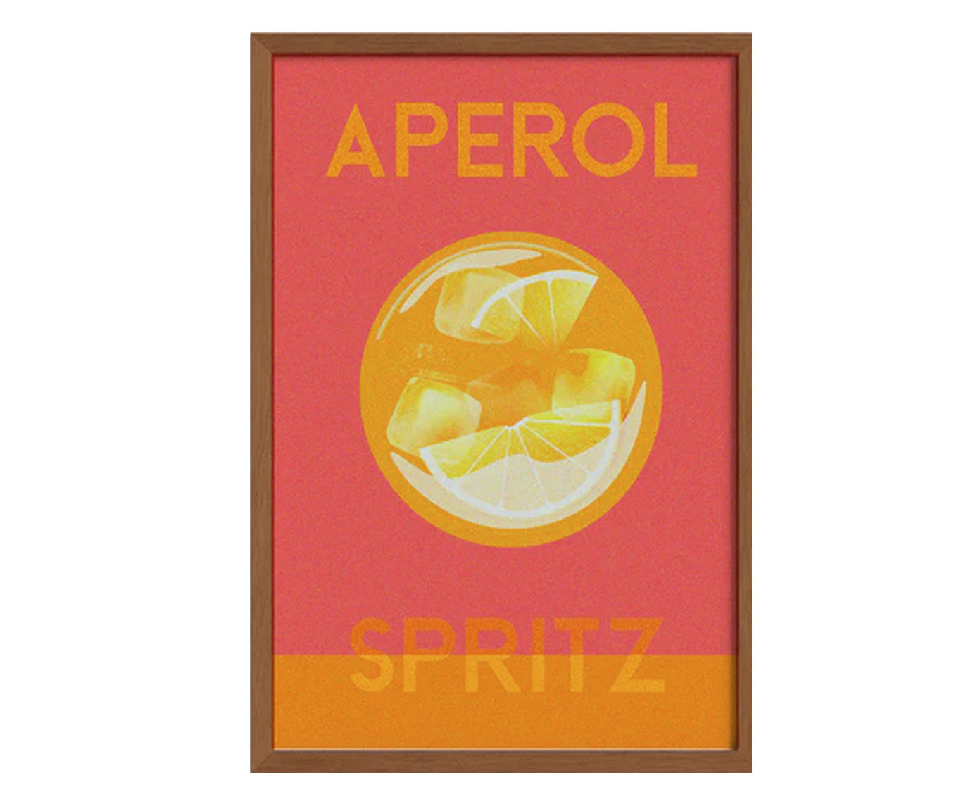 Quadro Aperol Pixel com Moldura em Madeira image number 0