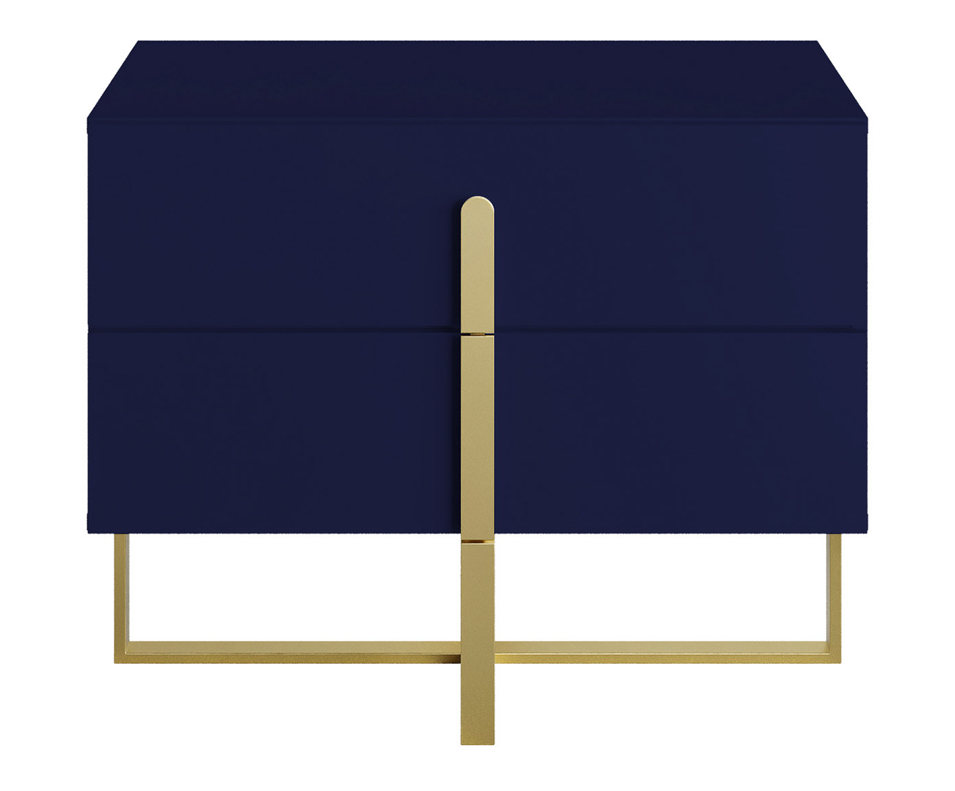 Mesa de Cabeceira Auri Azul e Dourado image number 0