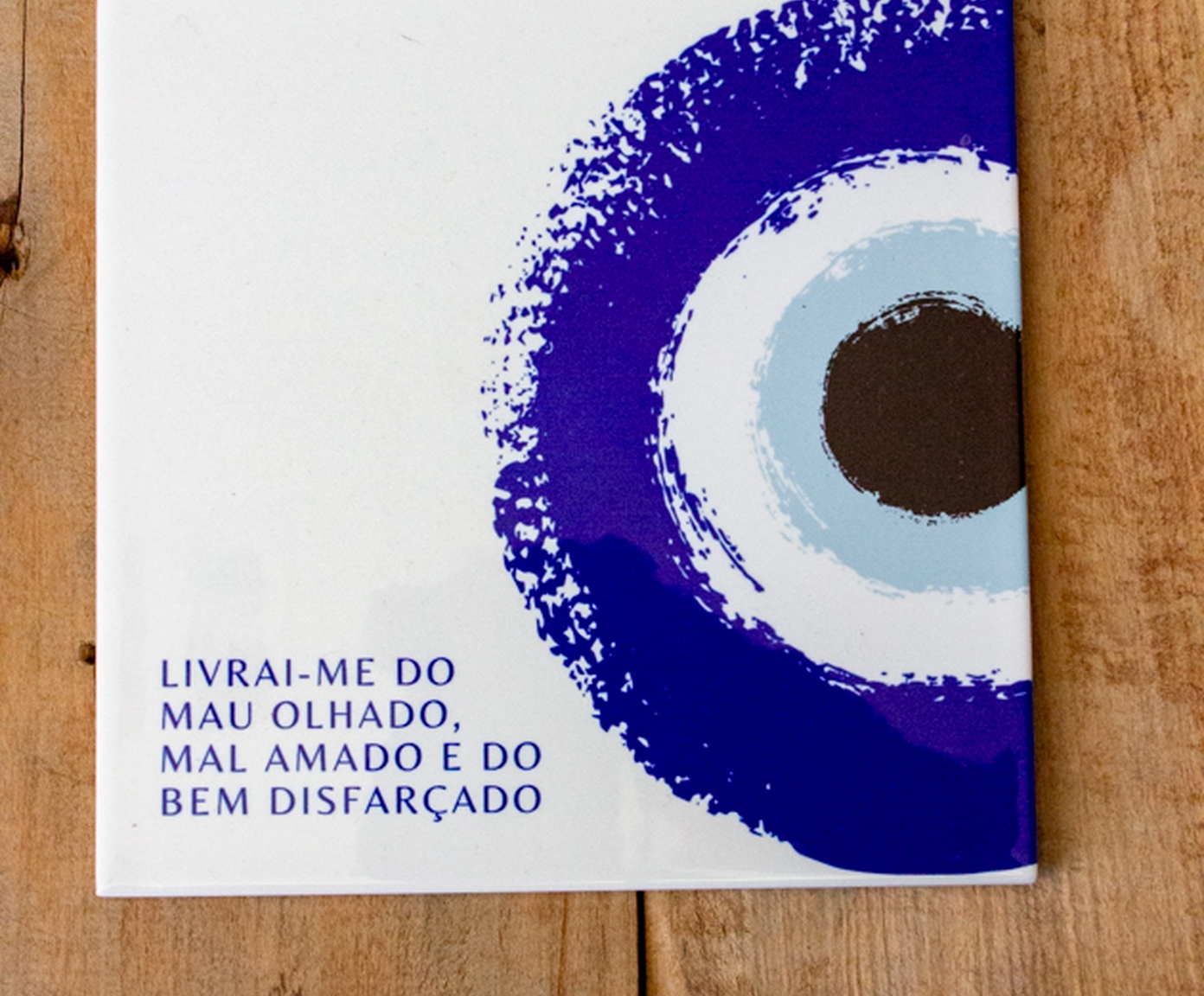 Azulejo Decorativo "Livrai-me do Mau Olhado" image number 2