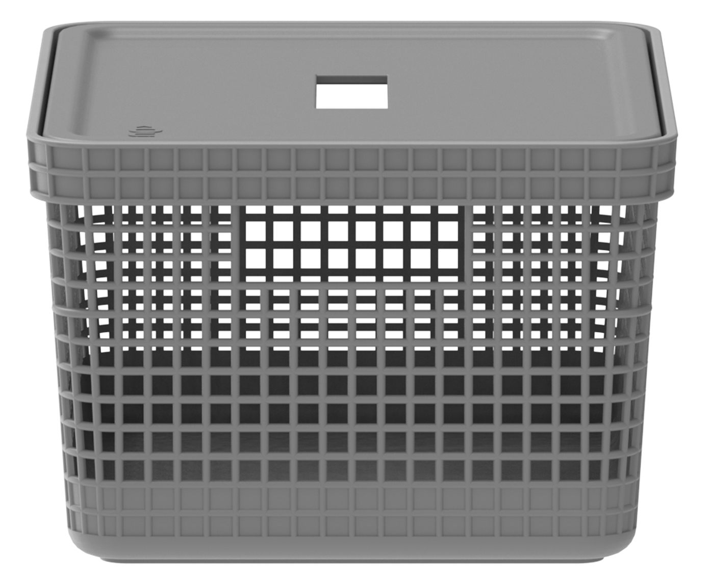 Cesto com Tampa Grid I Cinza image number 2