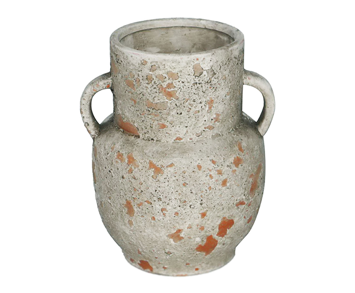 Vaso em Cer&acirc;mica R&uacute;stico V Branco - image 0