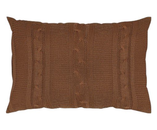 Capa para Almofada Tric&ocirc; Tresse Retangular Terracota - image 0