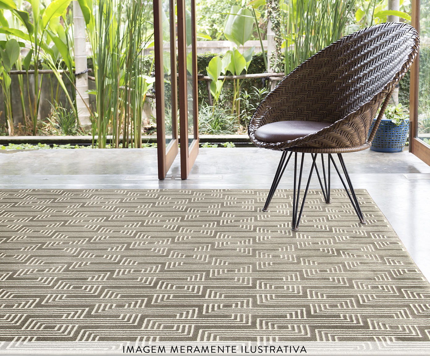 Tapete Tejo Prata Design Cinza - image 1