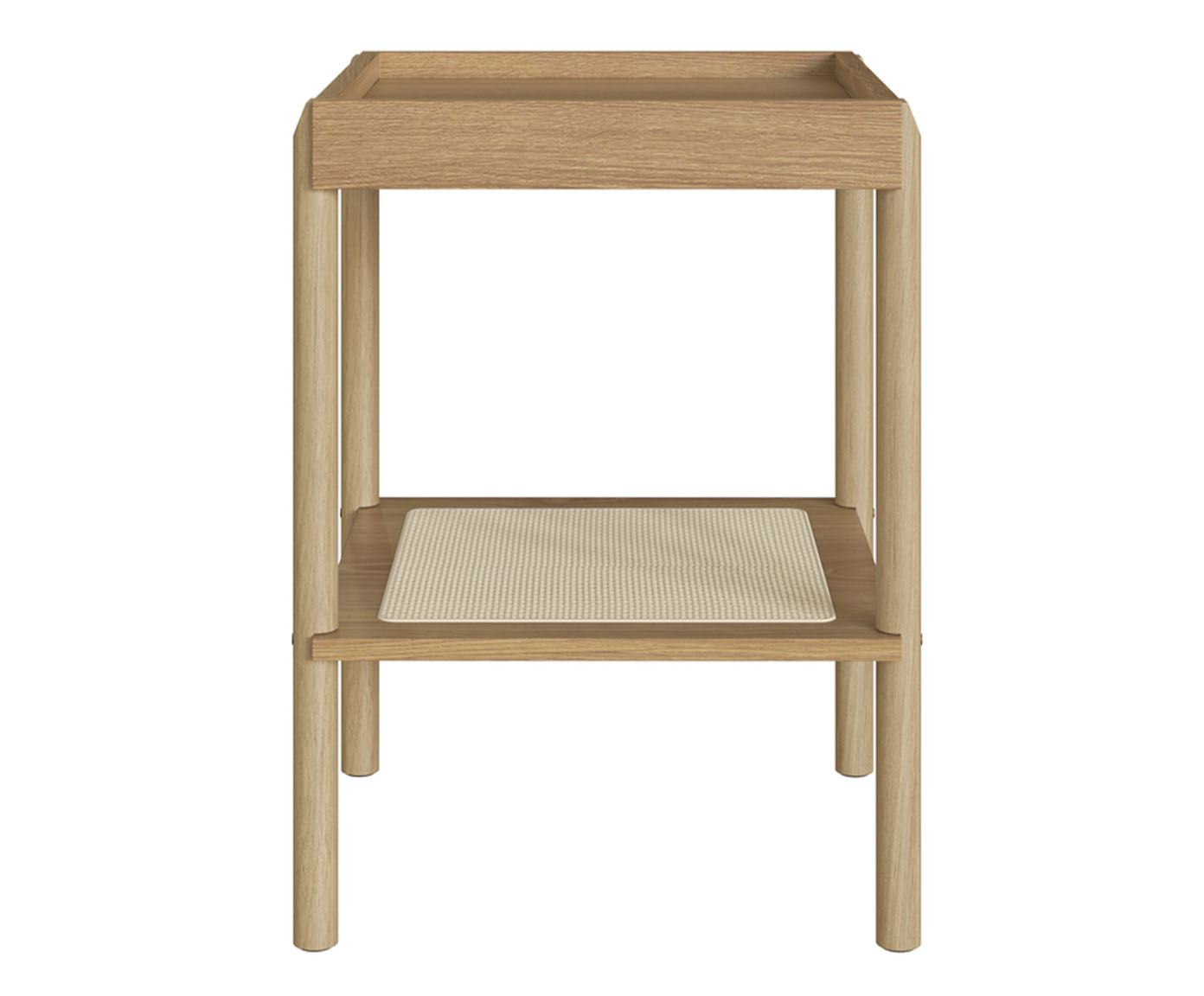 Mesa Lateral Quadrada com Prateleira Tela Oslo Hanover - image 0