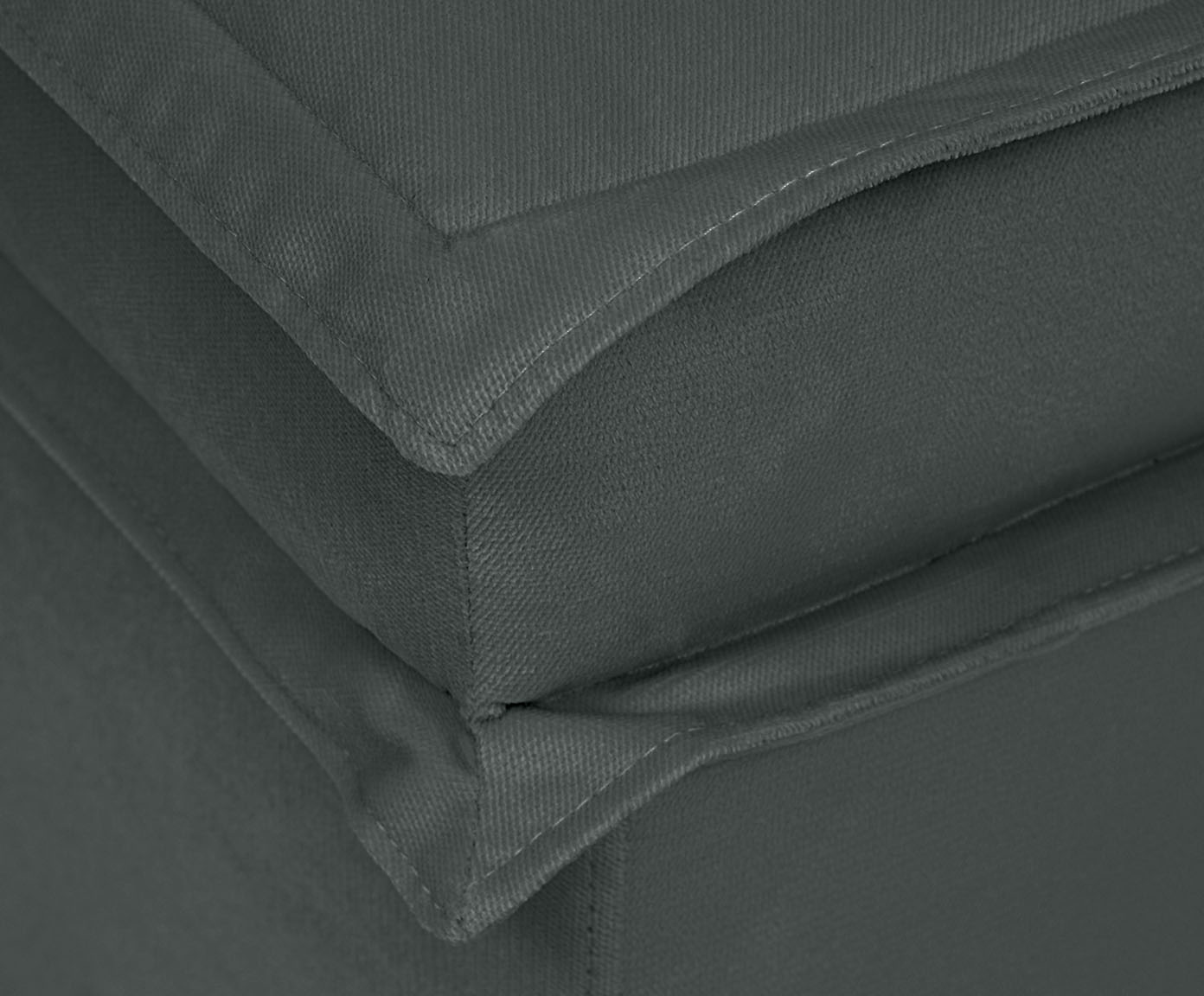 Sof&aacute; Retr&aacute;til Pasha em Veludo com USB - Cinza Escuro image number 4
