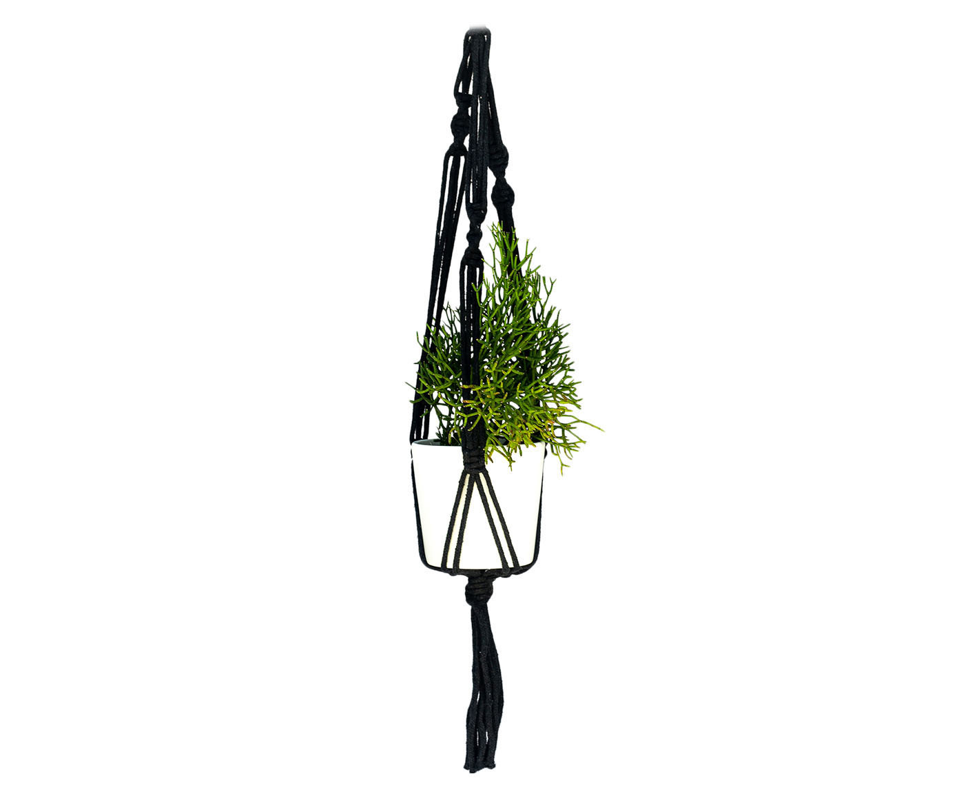 Hanger em Macram&ecirc; Basic Preto - image 0