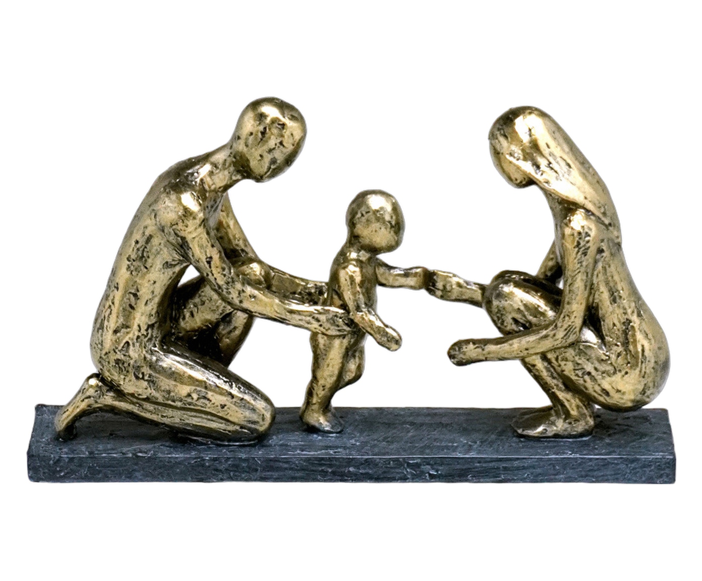 Escultura Decorativa Linha Cinza e dourado - image 0