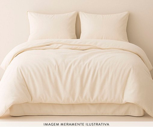 Duvet Colorlife Liso com Vivo Percal 200 Fios Off-White image number 1