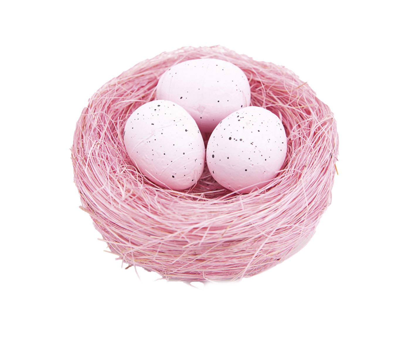 Ninho Decorativo com Ovos Rosa image number 0
