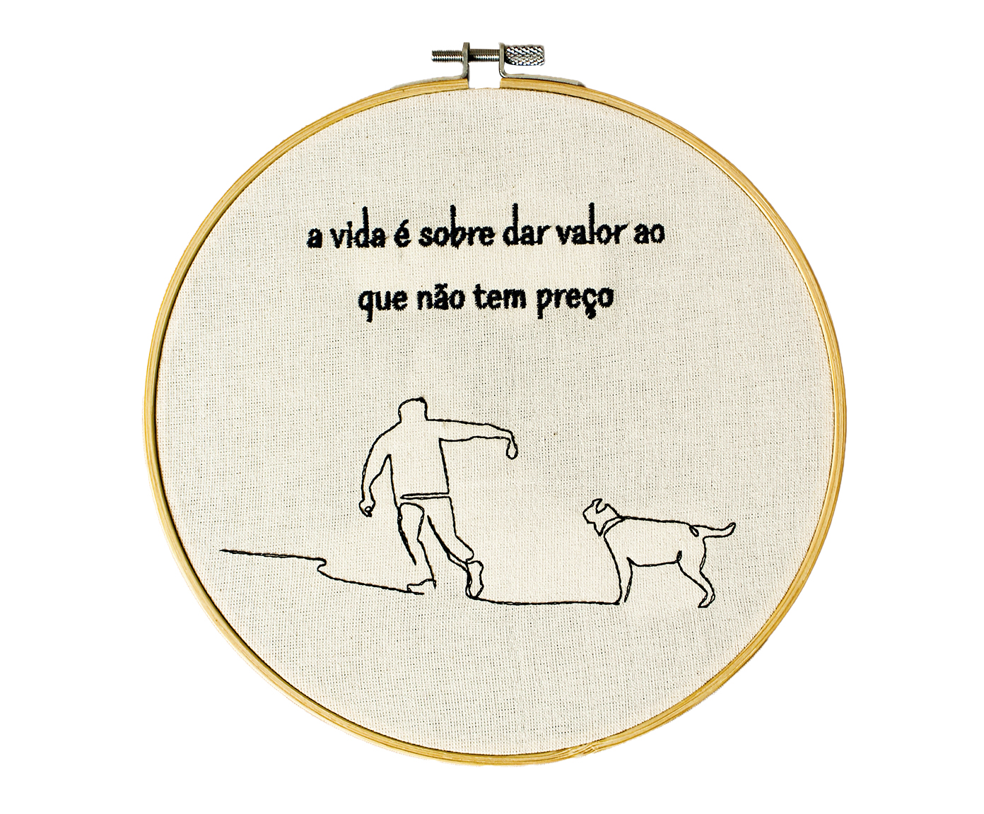 Bordado Decorativo "A Vida &Eacute; Sobre Dar Valor" image number 0