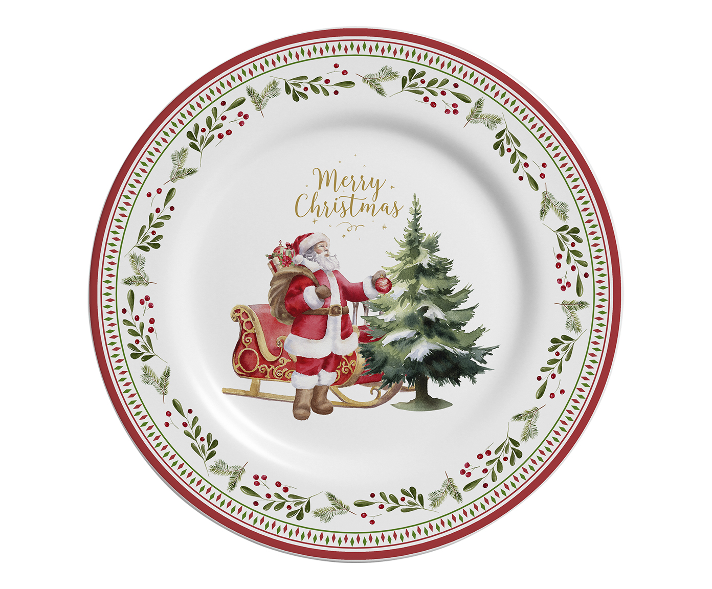 Jogo de Pratos para Sobremesa Merry Christmas - image 0