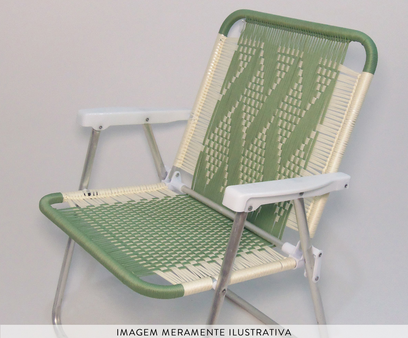 Cadeira de Praia Custom Verde e Creme image number 2