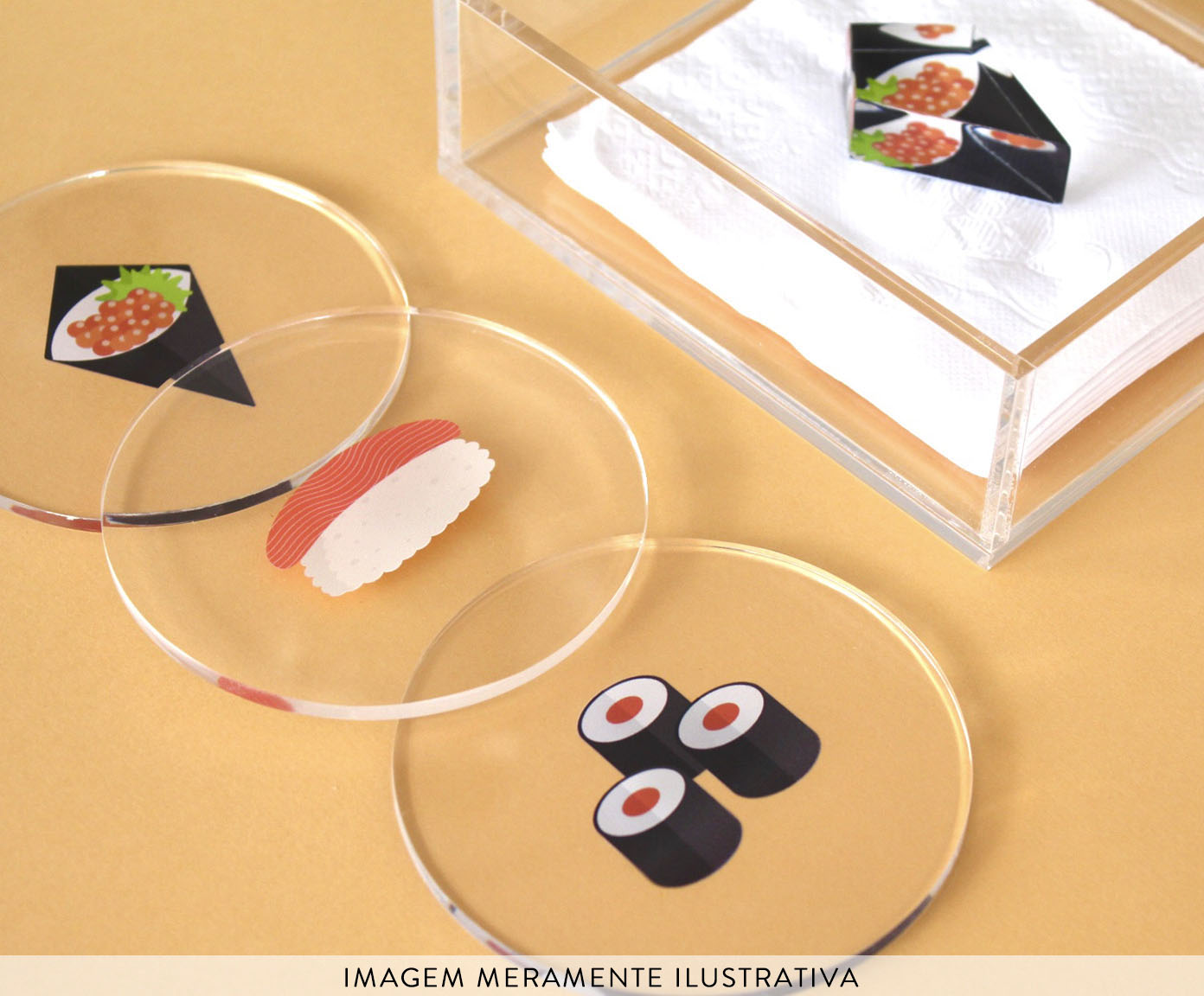 Jogo de Porta Copos Sushi image number 2