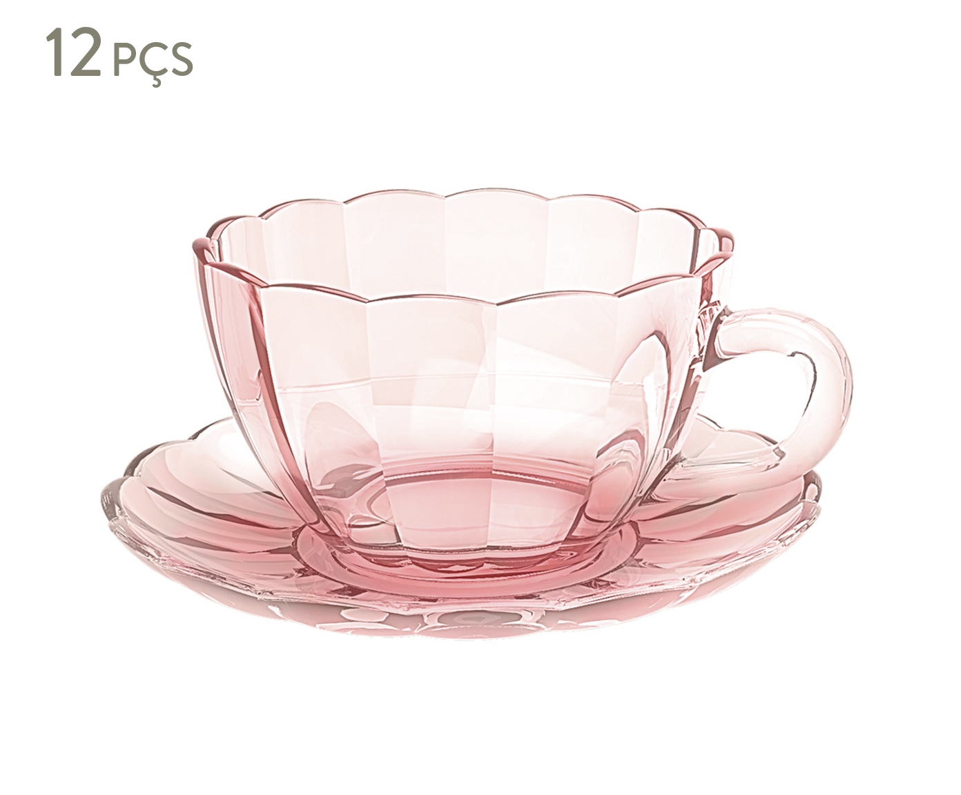 Jogo de X&iacute;caras para Caf&eacute; Peach Rosa image number 0