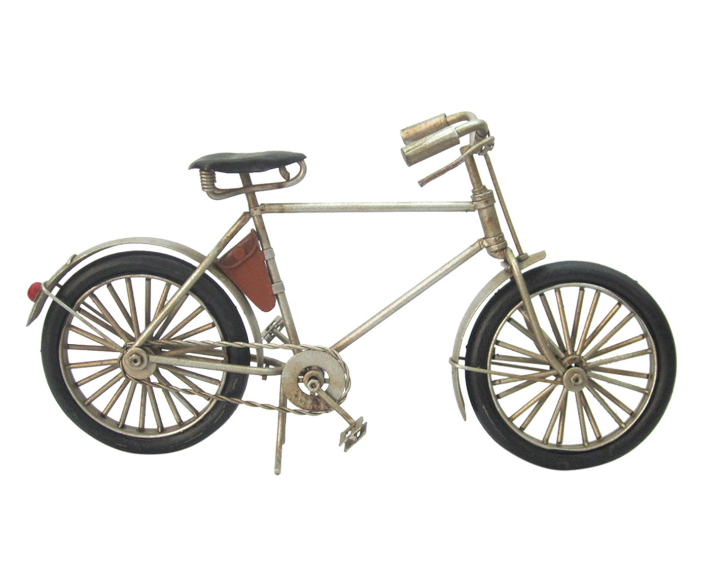 Adorno Miniatura Bicicleta Prateada - image 0