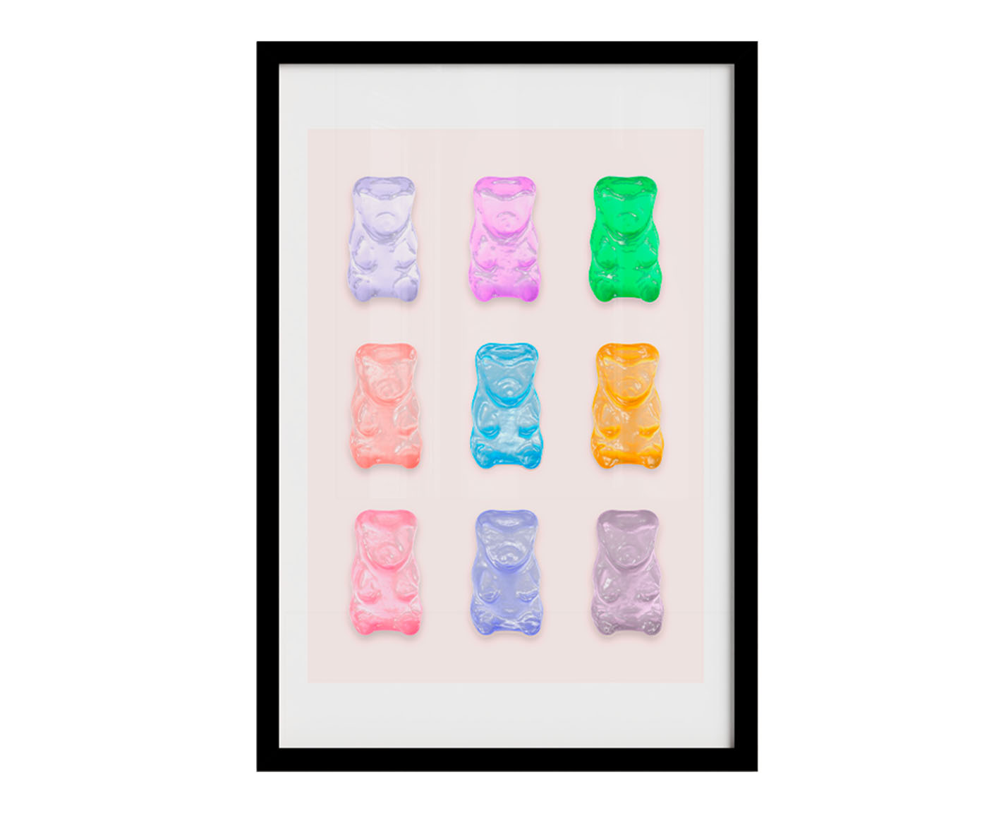 Quadro Gummy Bear com Moldura Preta image number 0