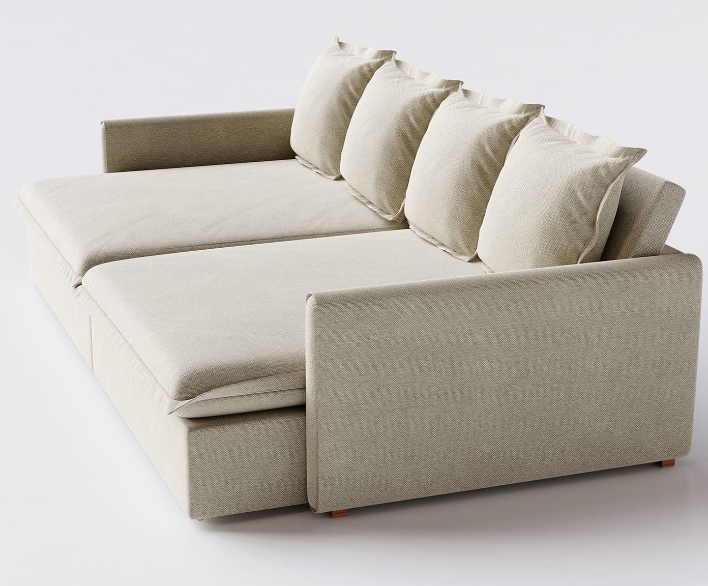 Sof&aacute; Modular de Linho Hope Cru Confort&aacute;vel image number 4