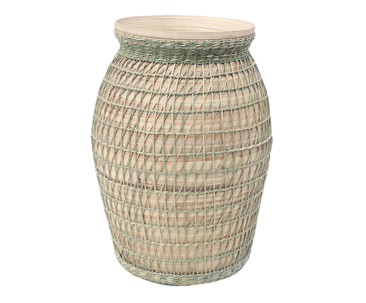 Vaso em Bambu Tran&ccedil;ado Natural - image 0