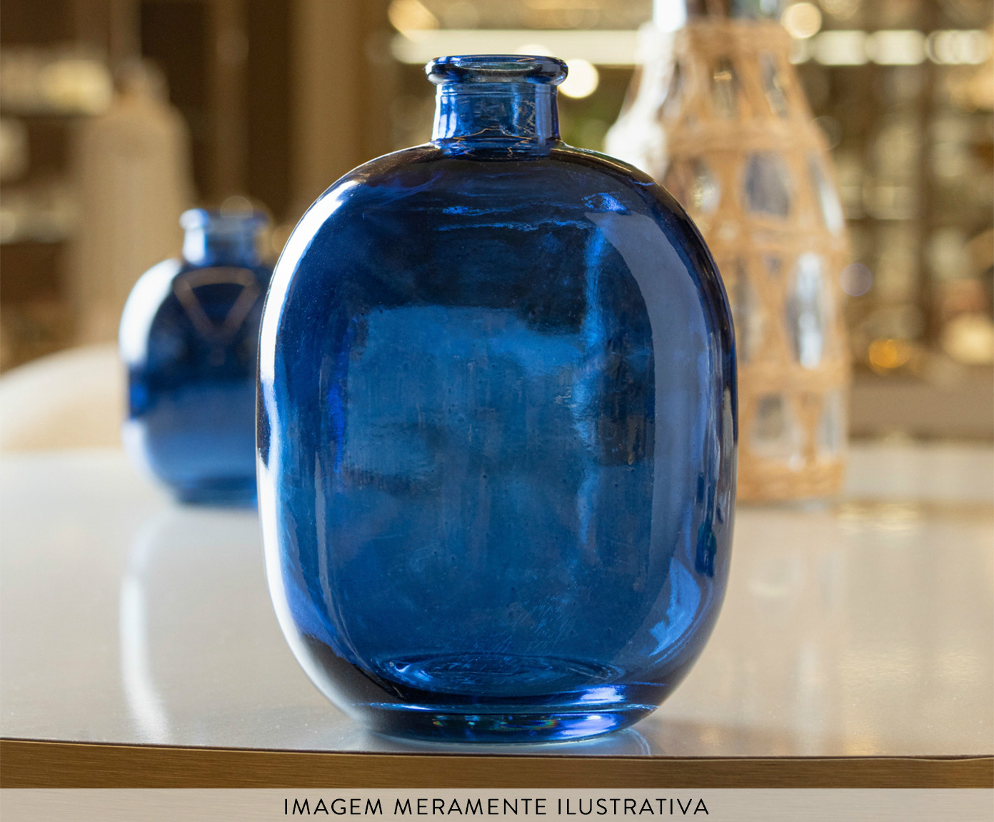 Vaso de Vidro Horizon Azul image number 2