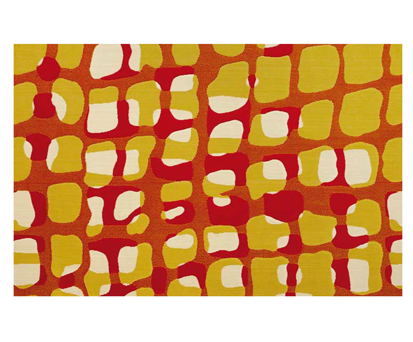 Tapete Caribe Corais Vermelho, Amarelo e Bege - image 0