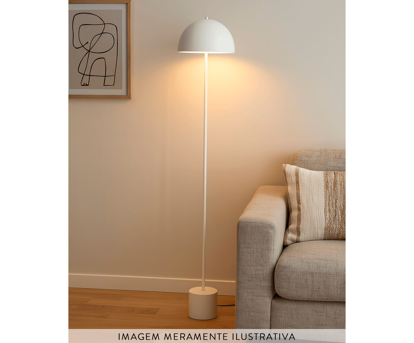 Lumin&aacute;ria de Piso Komaco Slim Branca image number 1