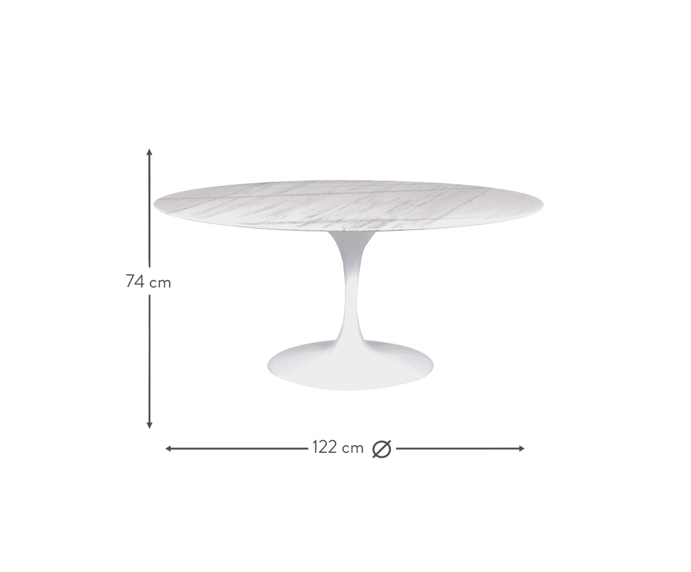 Mesa Saarinen Oval Espirito Santo Base Branca image number 5