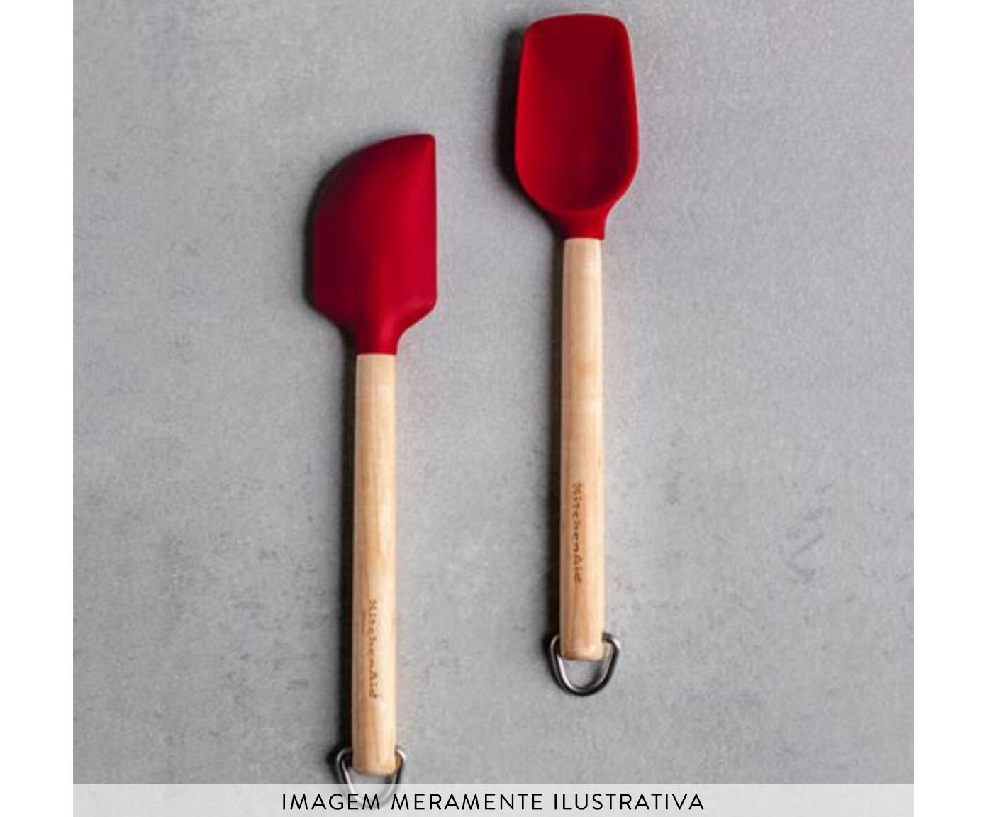 Jogo de Esp&aacute;tulas em Silicone Kitchenaid Vermelho image number 3