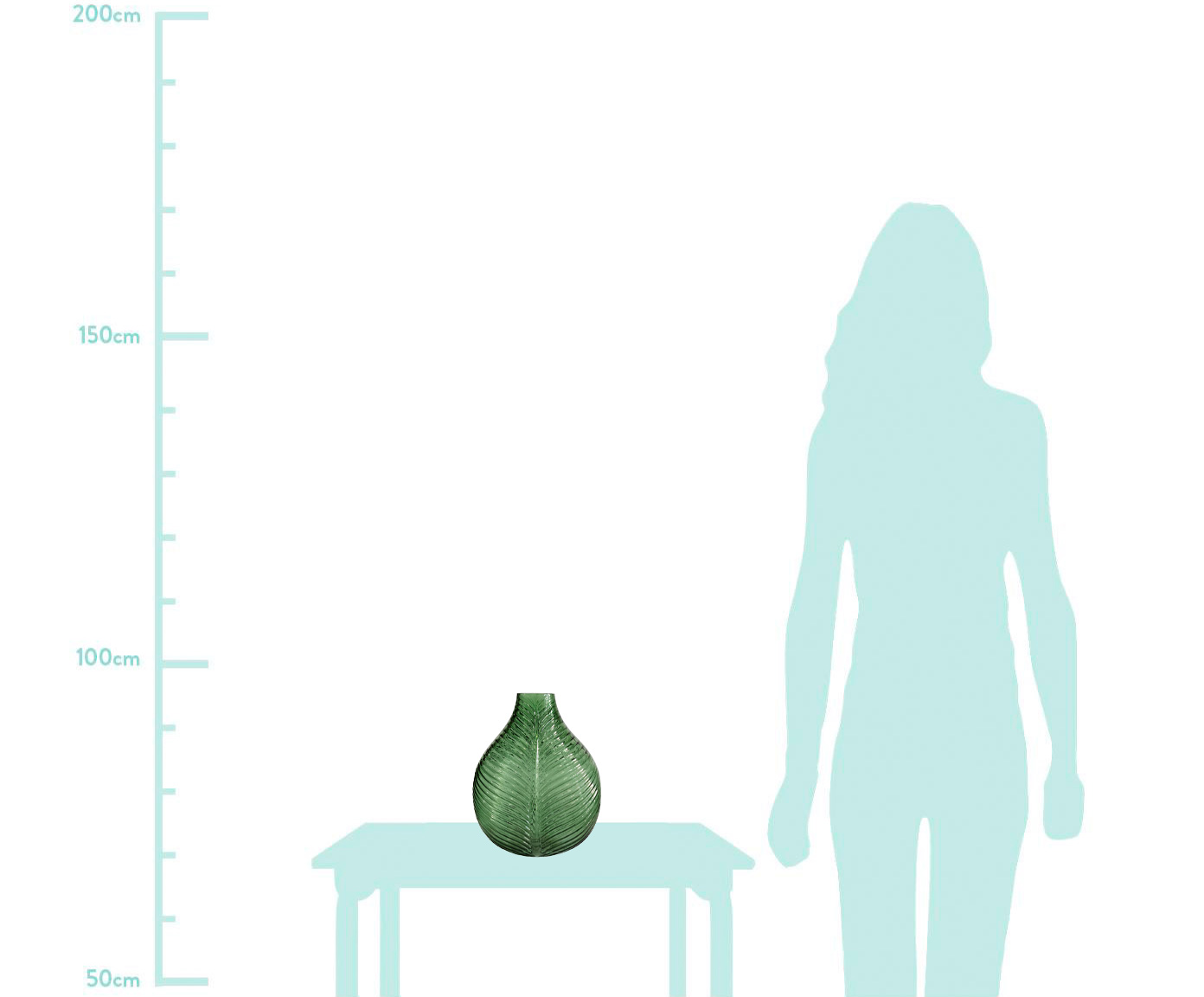 Vaso em Vidro Anna - Verde image number 1