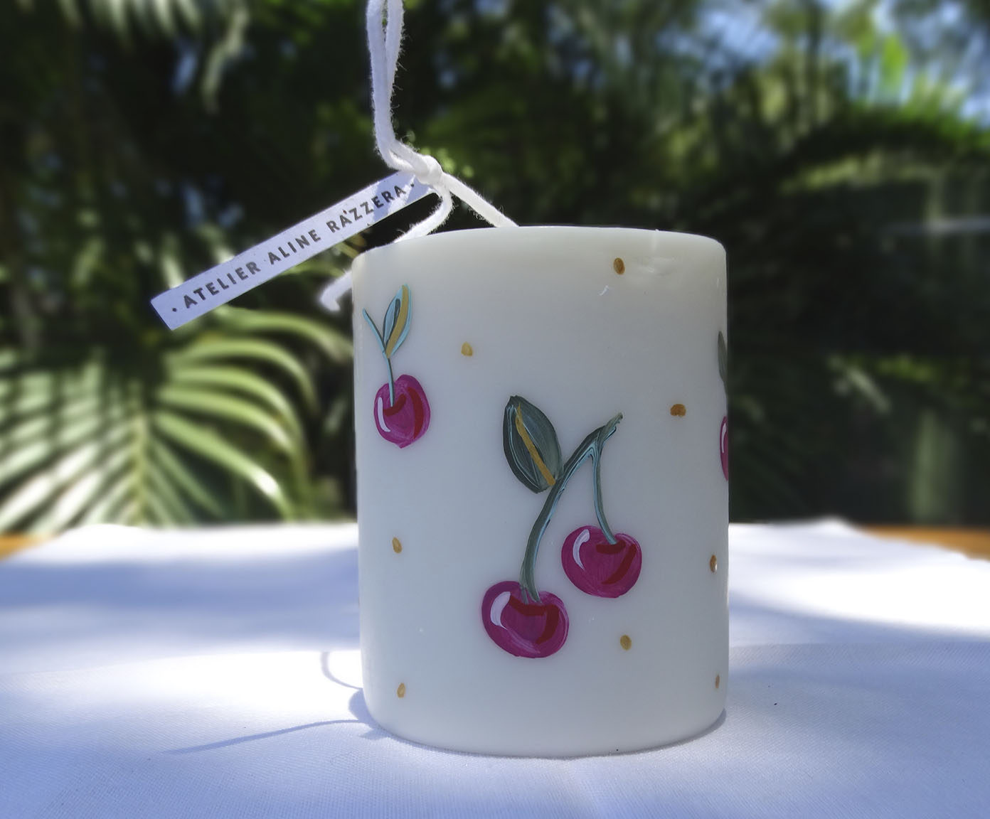 Vela Pilar Cherry Branco image number 1