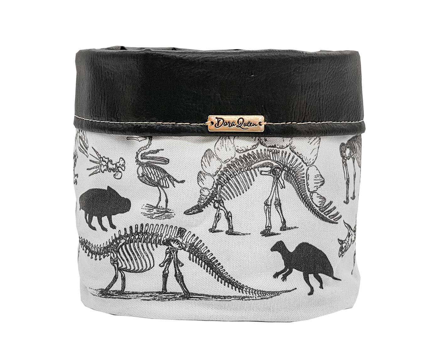 Cachepot Dinossauros Preto e Branco image number 0