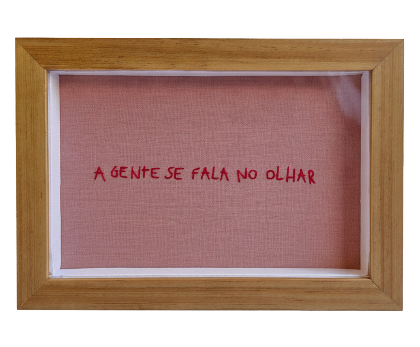 Quadro Decorativo Bordado Olhar image number 0