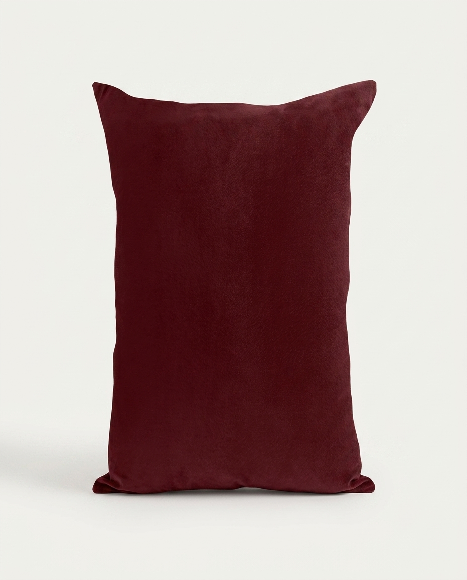 Almofada em Veludo Soft Liso I Marsala - image 1