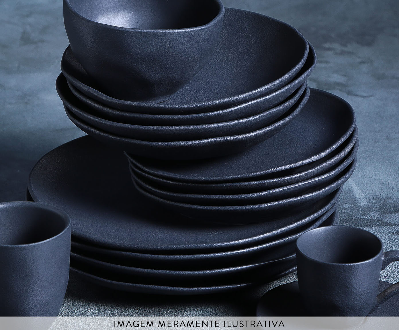 Jogo de Canecas Org&acirc;nico Preto Matte Preto image number 2