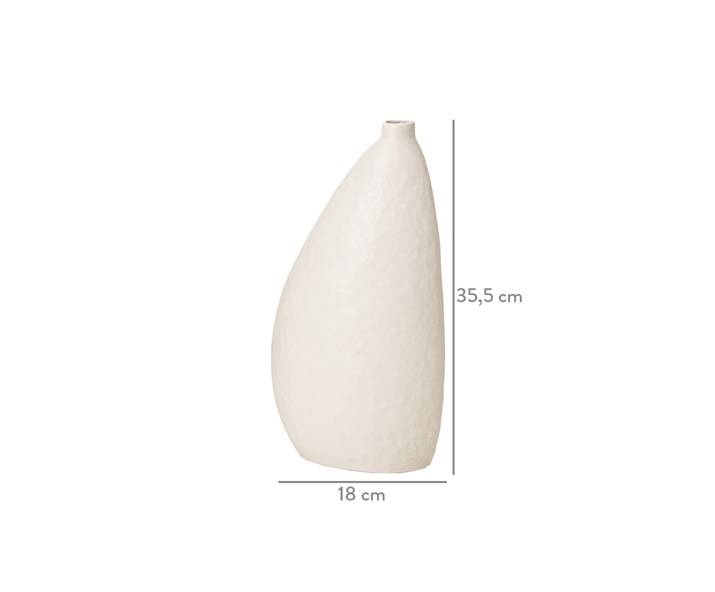 Vaso em Cer&acirc;mica Maria Clara - Branco image number 2